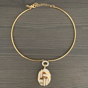Kate Spade Gold and White statement necklace